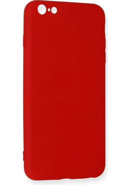 Newface iPhone 6 Plus Kılıf Nano Içi Kadife Silikon - Kırmızı modelleri