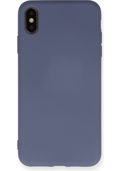 Newface iPhone Xs Max Kılıf Nano Içi Kadife Silikon - Gri