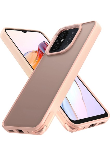 Newface Xiaomi Redmi 12C Kılıf Elegant Kapak - Pudra