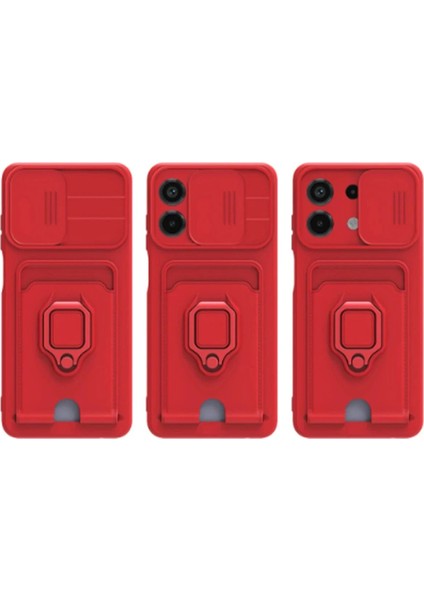 Newface Xiaomi Redmi Note 13 4g Kılıf Zuma Kartvizitli Yüzüklü Silikon - Lila fiyatları