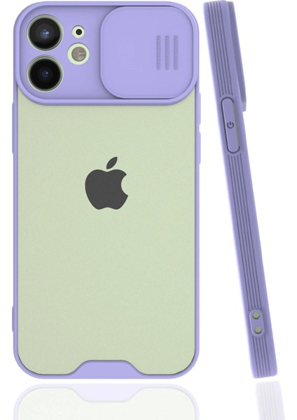 Newface iPhone 12 Mini Kılıf Platin Kamera Koruma Silikon - Lila