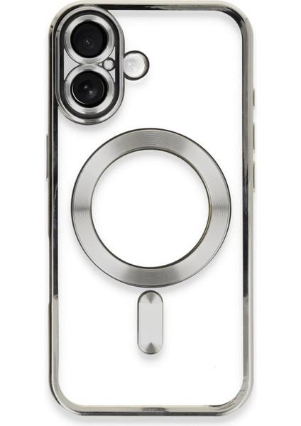 Newface iPhone 16 Plus Kılıf Kross Magneticsafe Kapak - Gümüş