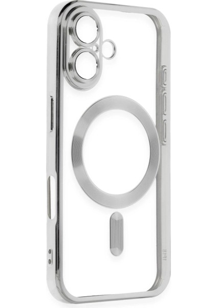 Newface iPhone 16 Plus Kılıf Kross Magneticsafe Kapak - Gümüş