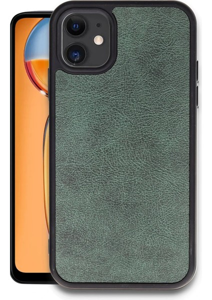 Newface iPhone 11 Kılıf Aras Deri Kapak - Koyu Yeşil