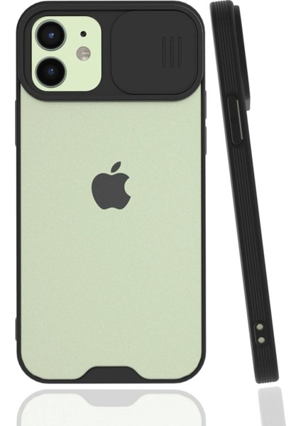 Newface iPhone 12 Kılıf Platin Kamera Koruma Silikon - Siyah
