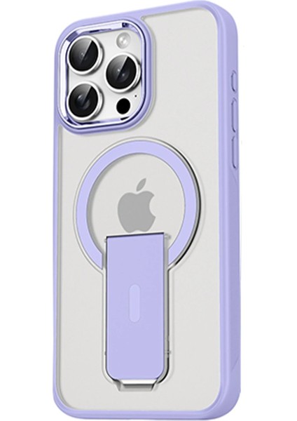 Newface iPhone 14 Pro Tork Magsafe Standlı Kapak - Lila