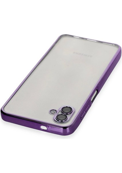 Newface Samsung Galaxy A04 Kılıf Razer Lensli Silikon - Mor modelleri