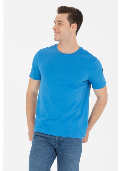 Erkek Saks Tişört Basic 50264916-VR045