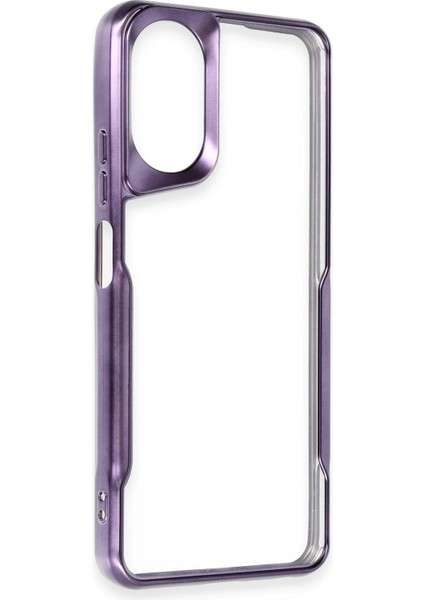 Newface Oppo A38 Kılıf Boyi Silikon Kapak - Derin Mor