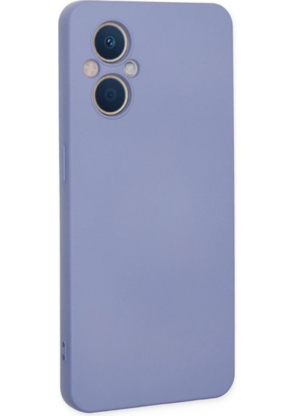 Newface Oppo Reno 7 Lite Kılıf Nano Içi Kadife Silikon - Lila modelleri