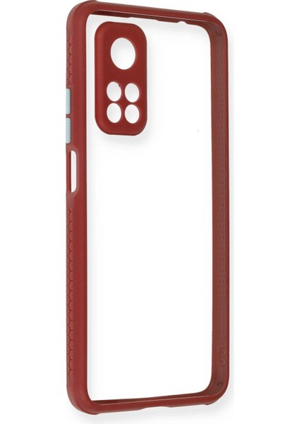 Newface Xiaomi Mi 10T Pro Kılıf Miami Şeffaf Silikon - Fuşya
