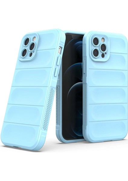 Newface iPhone 12 Pro Kılıf Optimum Silikon - Sky Blue