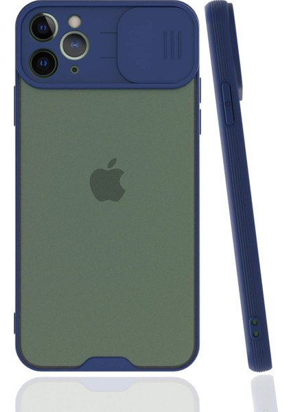 Newface iPhone 11 Pro Kılıf Platin Kamera Koruma Silikon - Lacivert