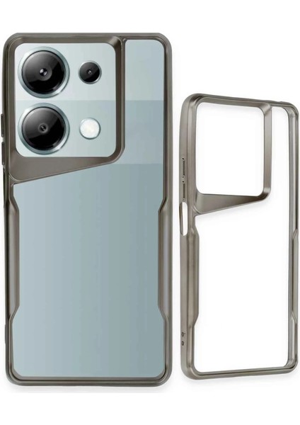 Newface Xiaomi Redmi Note 13 Pro 4g Kılıf Boyi Silikon Kapak - Gümüş modelleri