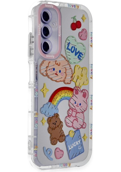 Newface Samsung Galaxy A05S Kılıf Reflexion Desenli Kapak - Desen 4