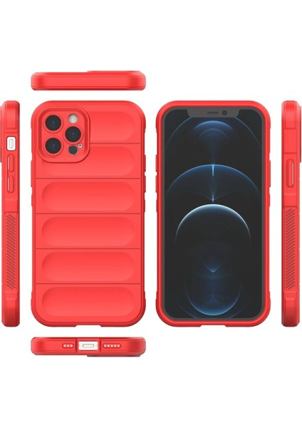 Newface iPhone 12 Pro Max Kılıf Optimum Silikon - Kırmızı