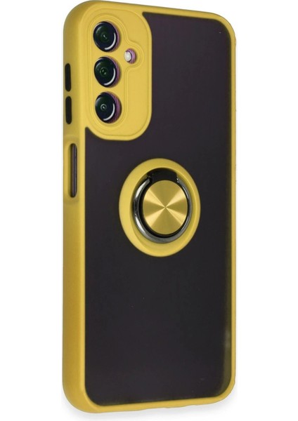 Newface Samsung Galaxy A14 4g Kılıf Montreal Yüzüklü Silikon Kapak - Sarı fiyatları