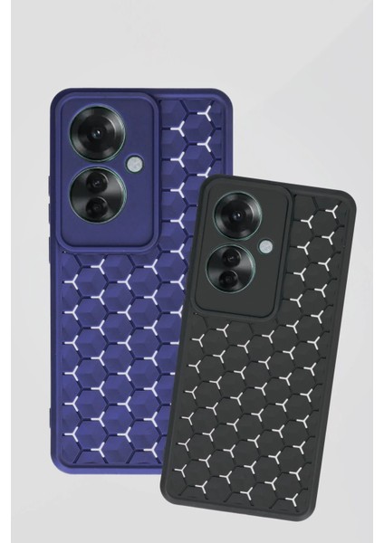 Newface Oppo Reno 11F Kılıf Petek Silikon Kapak - Mavi fiyatları