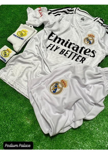 Real Madrid Arda Güler Beyaz Çocuk Forması 4'lü Set 24/25 Sezon Zyn(Beyaz)