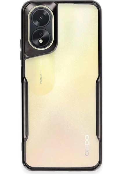 Newface Oppo A38 Kılıf Boyi Silikon Kapak - Siyah