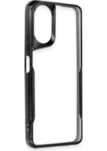 Newface Oppo A38 Kılıf Boyi Silikon Kapak - Siyah
