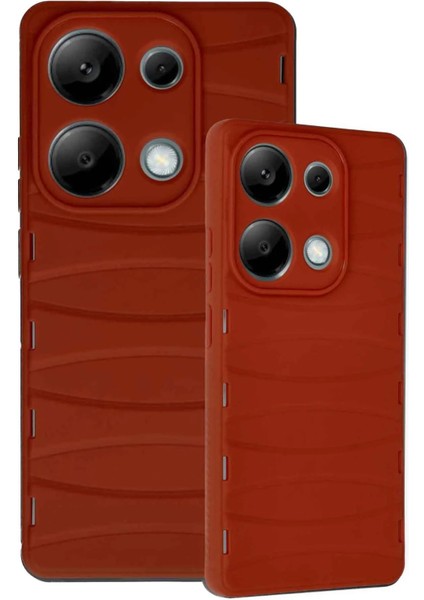 Newface Xiaomi Redmi Note 13 Pro 4g Kılıf Bibercas Silikon Kapak - Kırmızı modelleri
