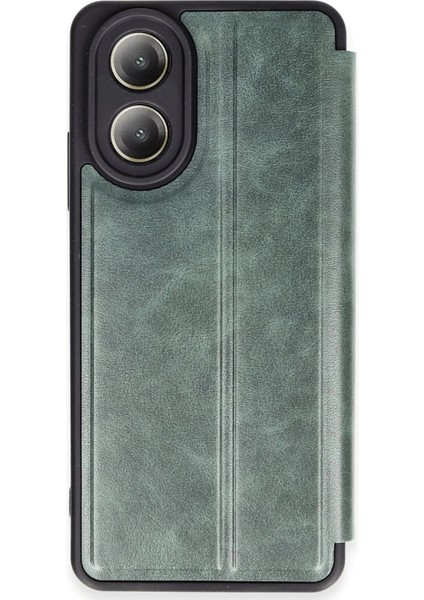 Newface Oppo A38 Kılıf Flip Cover - Koyu Yeşil