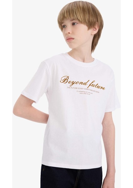 Erkek Çocuk Bisiklet Yaka Baskılı Kısa Kollu Tişört E0440A825SM modelleri