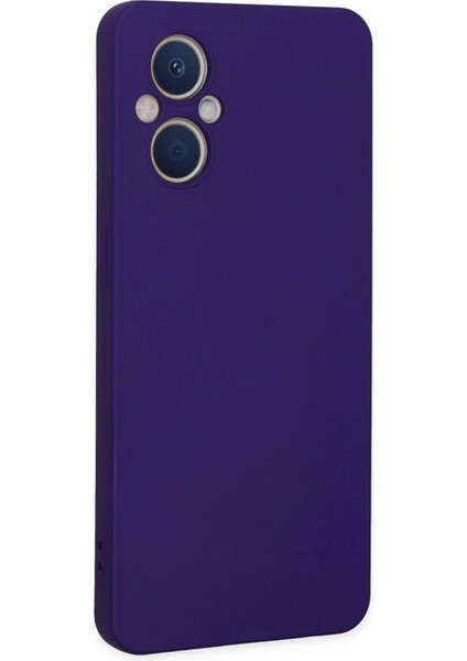 Newface Oppo Reno 7 Lite Kılıf Nano Içi Kadife Silikon - Mor modelleri