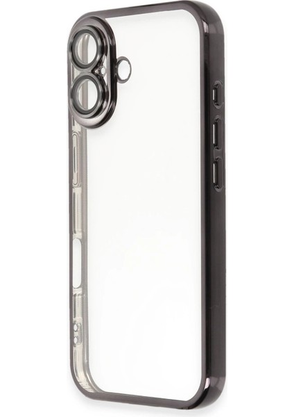 Newface iPhone 16 Plus Kılıf Razer Lensli Silikon - Siyah