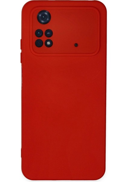 Newface Xiaomi Poco M4 Pro 4g Kılıf Nano Içi Kadife Silikon - Kırmızı