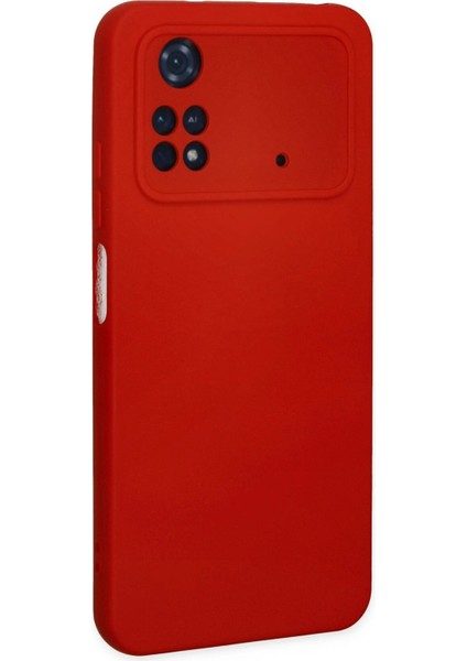 Newface Xiaomi Poco M4 Pro 4g Kılıf Nano Içi Kadife Silikon - Kırmızı modelleri