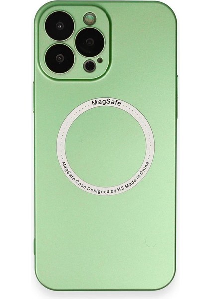 Newface iPhone 13 Pro Kılıf Jack Magneticsafe Lens Silikon - Yeşil
