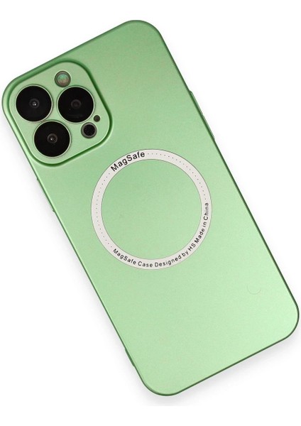 Newface iPhone 13 Pro Kılıf Jack Magneticsafe Lens Silikon - Yeşil