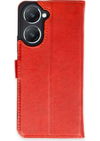 Newface Vivo Y18 Kılıf Trend S Plus Kapaklı Kılıf - Kırmızı