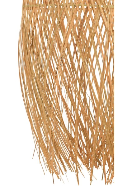 Istanbul Avize Saçaklı Rattan 50 cm Eskitme Tesisatlı Avize Bambu,iskandinav,bohem,modern Aydınlatma
