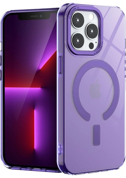 Newface iPhone 13 Pro Max Kılıf Troy Magsafe Kapak - Mor