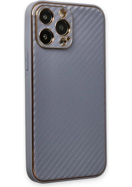 Newface iPhone 13 Pro Max Kılıf Coco Karbon Silikon - Gri