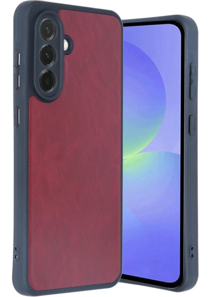 Newface Samsung Galaxy A35 5g Kılıf Aras Deri Kapak - Bordo