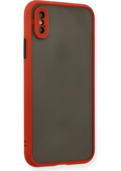 Newface iPhone x Kılıf Montreal Silikon Kapak - Kırmızı