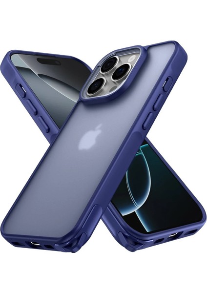 Newface iPhone 16 Pro Kılıf Elegant Kapak - Lacivert