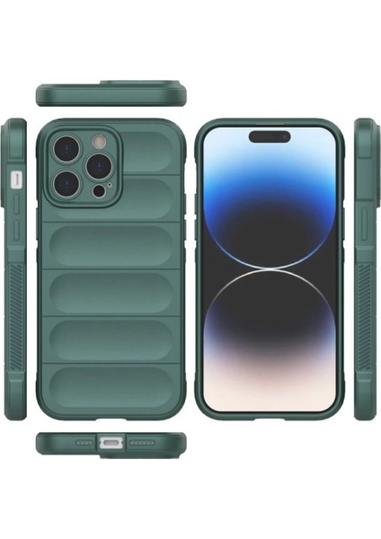Newface iPhone 16 Pro Max Kılıf Optimum Silikon - Koyu Yeşil