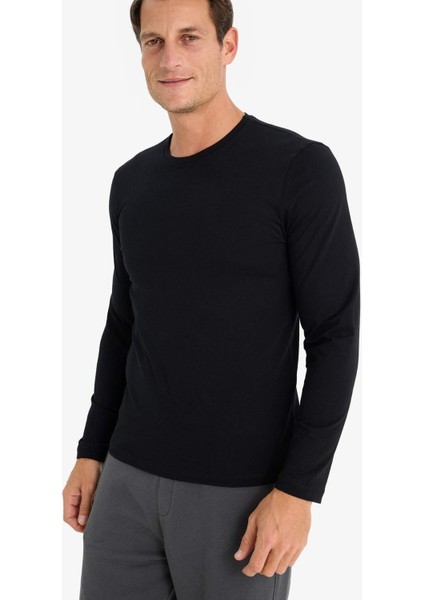 Slim Fit Dar Kesim Bisiklet Yaka Uzun Kollu Üst Z2771AZ25SP