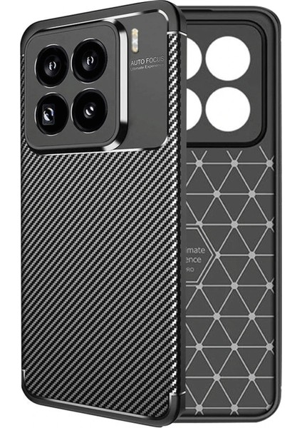 Newface Xiaomi Mi 15 Pro Kılıf Auto Focus Karbon Kapak - Siyah modelleri