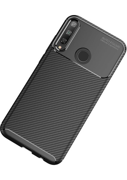 Newface Huawei P40 Lite E Kılıf Auto Focus Karbon Kapak - Siyah fiyatları