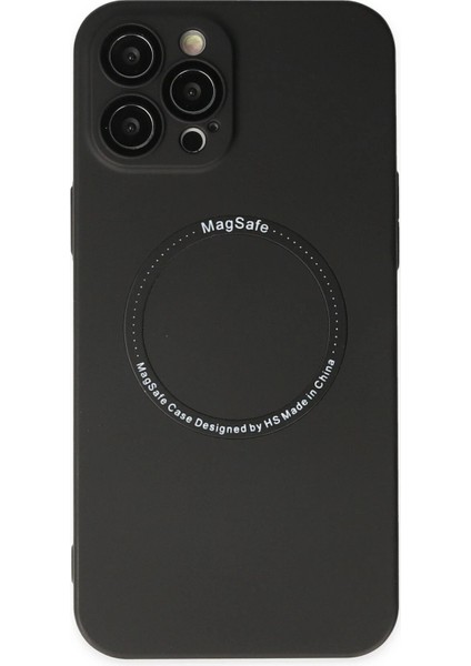 Newface iPhone 12 Pro Max Kılıf Jack Magneticsafe Lens Silikon - Siyah
