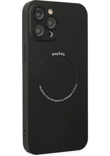 Newface iPhone 12 Pro Max Kılıf Jack Magneticsafe Lens Silikon - Siyah