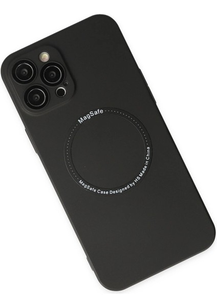 Newface iPhone 12 Pro Max Kılıf Jack Magneticsafe Lens Silikon - Siyah