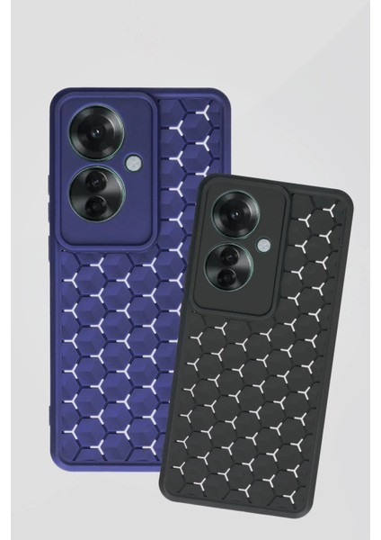 Newface Oppo Reno 11F Kılıf Petek Silikon Kapak - Siyah modelleri