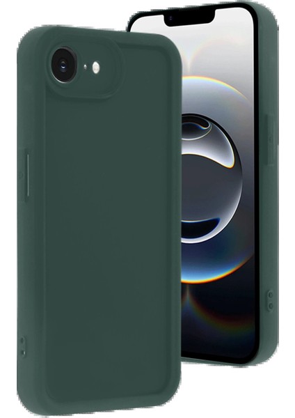 Newface iPhone 16E Kılıf Viera Silikon - Koyu Yeşil